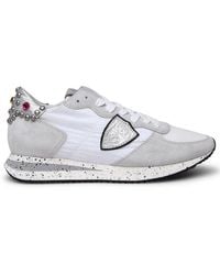 Philippe Model - Stud Embellished Lace-up Sneakers - Lyst