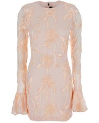 ROTATE BIRGER CHRISTENSEN - Mini Dress With Flared Sleeves - Lyst