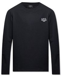 A.P.C. - 'olivier' T-shirt With Long Sleeves, - Lyst