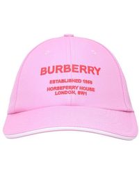 Burberry Logo Embroidered Baseball Cap - Pink