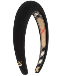 Burberry Headband With Logo - Black