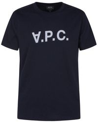 A.P.C. - T-shirt With Vpc Flock Logo - Lyst