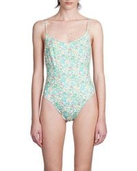 Mc2 Saint Barth - Cecille Floral-printed One-piece Swimsuit - Lyst