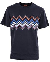 Missoni - Zigzag-printed Crewneck T-shirt - Lyst