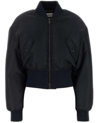 Saint Laurent - Zip-Up Padded Bomber Jacket - Lyst