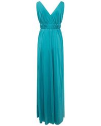 P.A.R.O.S.H. - V-neck Gathered Sleeveless Gown - Lyst