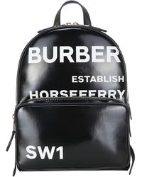 Burberry Cotton Backpack With Logo - Black