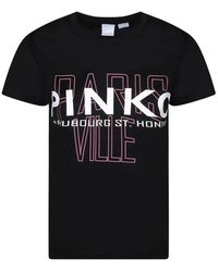 Pinko - Quentin Black T-shirt - Lyst