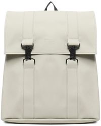 Rains - Msn Logo Embossed Buckle Fastened Backpack - Lyst