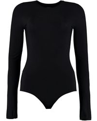 Maison Margiela Long Sleeved Jersey Bodysuit - Black