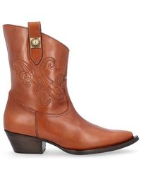 Etro - Pointed Toe Western Boots - Lyst