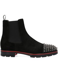 red bottom studded boots