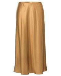 Max Mara - Carnet Satin Midi Skirt - Lyst