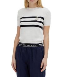 ERMANNO FIRENZE - Striped Knit Top - Lyst