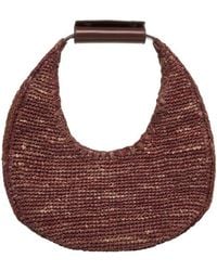 STAUD - Moon Raffia Tote Bag - Lyst