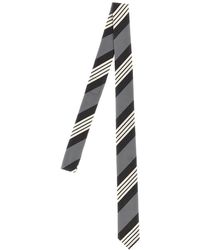 Thom Browne - Logo Patch Striped Tie - Lyst