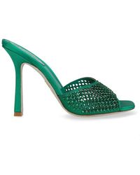 Rene Caovilla - Crystal Embellished Slip-on Sandals - Lyst