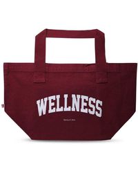 Sporty & Rich Wellness Print Tote Bag - Red