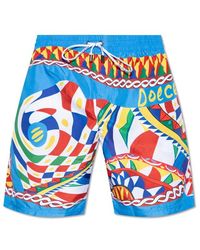Dolce & Gabbana - Timelessly Sophisticated Drawstring Swim Shorts - Lyst