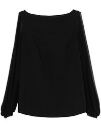 Chiara Boni - Sheer Sleeve Top - Lyst
