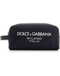 Dolce & Gabbana - Dolce Gabbana Logo Printed Beauty Case - Lyst