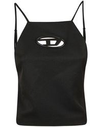 DIESEL - Sleek Strappy Wool Blend Top - Lyst