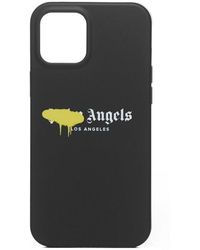 Palm Angels Logo Printed Iphone 12 Pro Max Case - Black