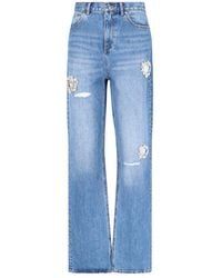 Area - Crystal Detail Jeans - Lyst