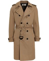 Saint Laurent Double-breasted Trench Coat - Natural