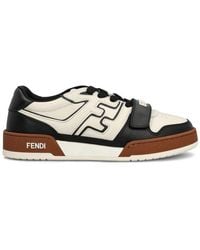 Fendi - Raffia Leather Match Sneaker - Lyst
