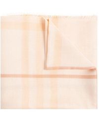 Burberry - Scarf With Logo, - Lyst