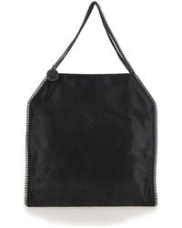Stella McCartney - Handbag With Diamond-Like Chain And Logo Charm On The Front - Lyst