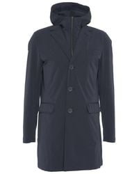 Herno - Single Breasted Hooded Raincoat - Lyst