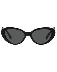 Versace Eyewear Cat-eye Frame Sunglasses - Black