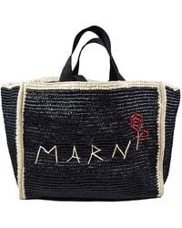 Marni - Logo-detailed Top Handle Bag - Lyst