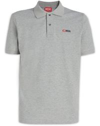 DIESEL - T-smith-div Logo Printed Polo Shirt - Lyst