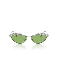 Swarovski - Embellished Cat-eye Frame Sunglasses - Lyst