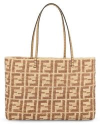 Fendi - Large Roll Ff Crochet Tote Bag - Lyst
