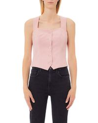 Liu Jo - Buttoned Sweetheart-Neck Vest - Lyst