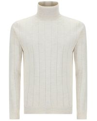 Barena Ribbed Turtleneck Sweater - White