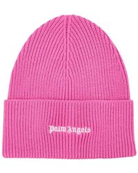 Palm Angels - Classic Logo Ribbed Beanie - Lyst