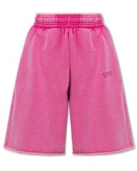 Vetements - Pink Shorts With Logo - Lyst