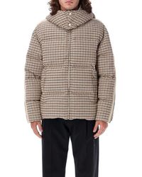 Palm Angels - Micro Check Hooded Puffer - Lyst