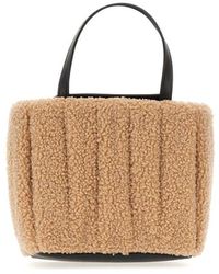 THEMOIRÈ - Panelled Shearling Tote Bag - Lyst