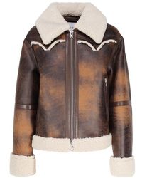 Stand Studio - Lessie Zipped Faux-shearling Jacket - Lyst