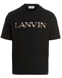 Lanvin Logo Embroidery T-shirt - Black