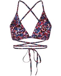 Isabel Marant - Pattern-printed Bikini Top - Lyst