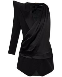 Balmain - Structured Shoulder Asymmetric Jacket - Lyst