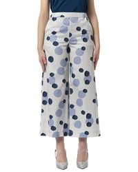 Max Mara - All-over Pattered Wide Leg Trousers - Lyst