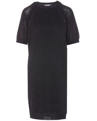 Brunello Cucinelli - Crewneck Fine-Knitted T-Shirt Dress - Lyst